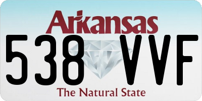 AR license plate 538VVF