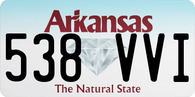 AR license plate 538VVI