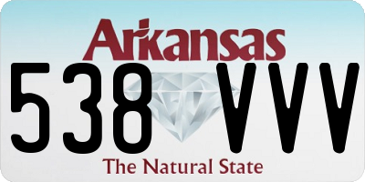 AR license plate 538VVV