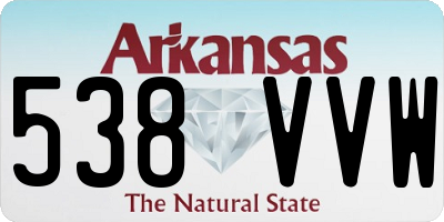 AR license plate 538VVW