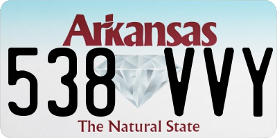 AR license plate 538VVY