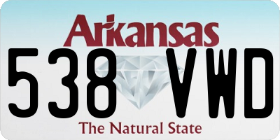 AR license plate 538VWD
