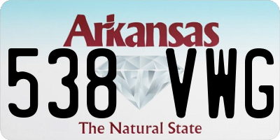 AR license plate 538VWG