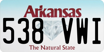 AR license plate 538VWI
