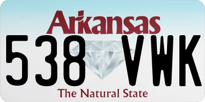 AR license plate 538VWK