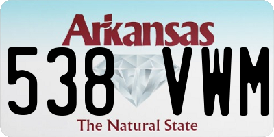 AR license plate 538VWM