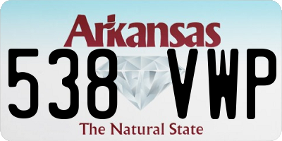 AR license plate 538VWP