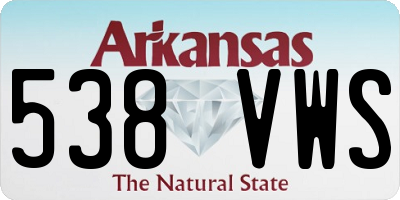 AR license plate 538VWS