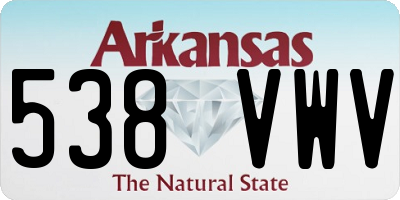AR license plate 538VWV