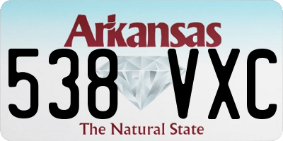 AR license plate 538VXC