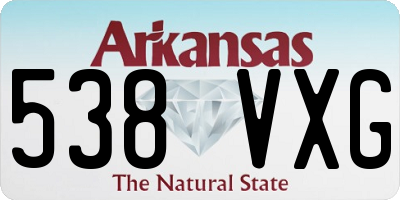 AR license plate 538VXG