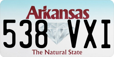 AR license plate 538VXI