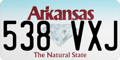 AR license plate 538VXJ