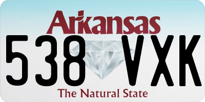 AR license plate 538VXK