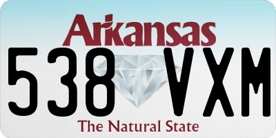 AR license plate 538VXM