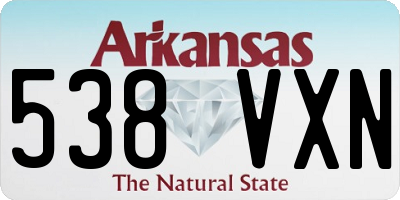 AR license plate 538VXN