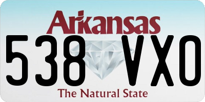 AR license plate 538VXO