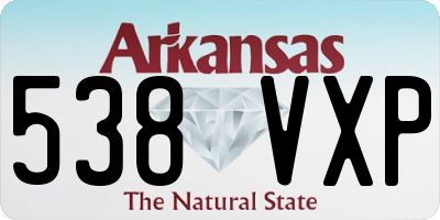 AR license plate 538VXP