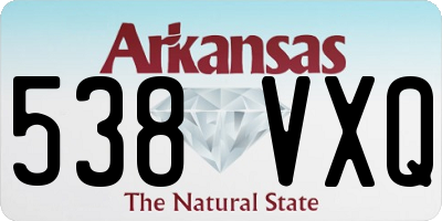 AR license plate 538VXQ