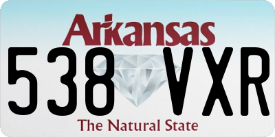 AR license plate 538VXR
