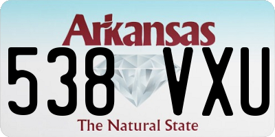 AR license plate 538VXU