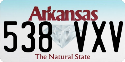 AR license plate 538VXV