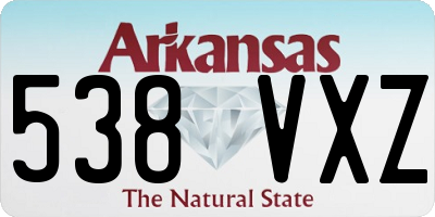 AR license plate 538VXZ