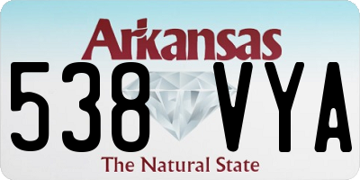 AR license plate 538VYA
