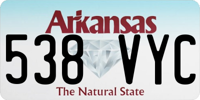 AR license plate 538VYC