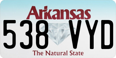AR license plate 538VYD