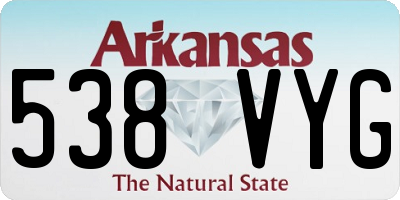 AR license plate 538VYG