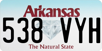 AR license plate 538VYH