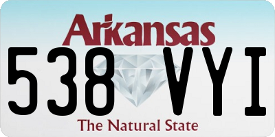 AR license plate 538VYI