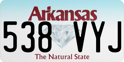AR license plate 538VYJ