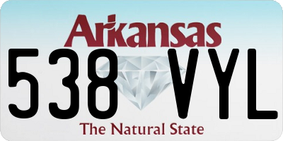 AR license plate 538VYL