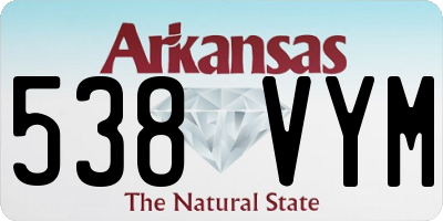 AR license plate 538VYM