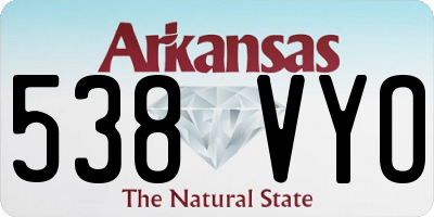 AR license plate 538VYO