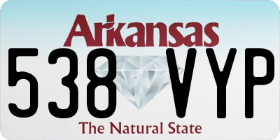 AR license plate 538VYP