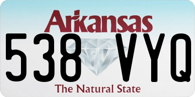 AR license plate 538VYQ