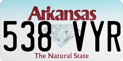 AR license plate 538VYR