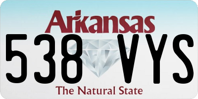 AR license plate 538VYS