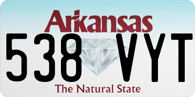 AR license plate 538VYT