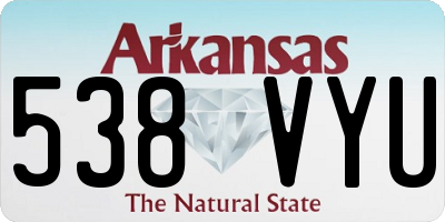 AR license plate 538VYU