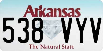 AR license plate 538VYV