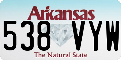 AR license plate 538VYW