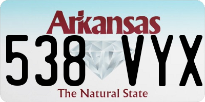AR license plate 538VYX