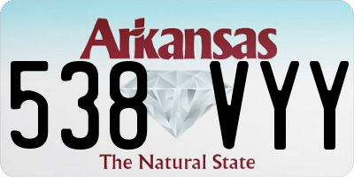 AR license plate 538VYY