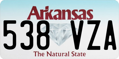AR license plate 538VZA