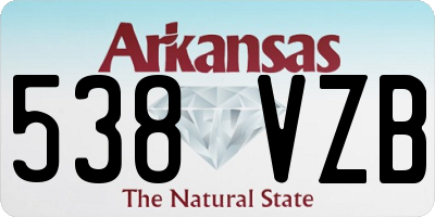 AR license plate 538VZB