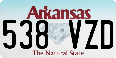 AR license plate 538VZD